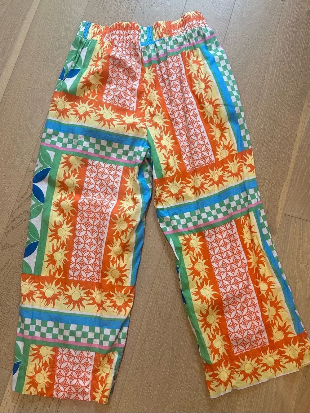 Christian Siriano 2 Piece Linen Blend Patchwork Resort Set Pants Top M/L - Picture 4 of 10